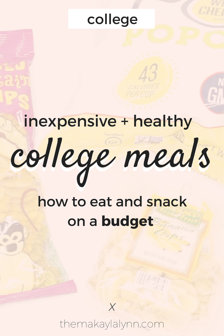 Inexpensive and Healthy College Meals + Snacks