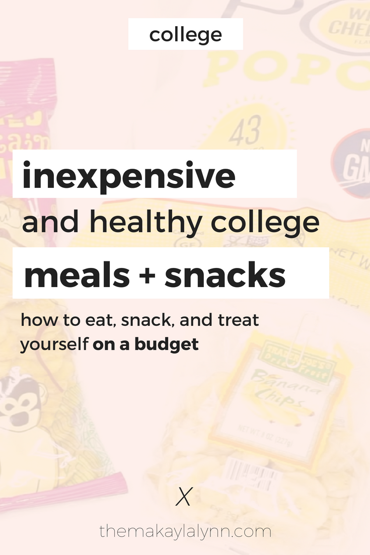 Inexpensive and Healthy College Meals + Snacks