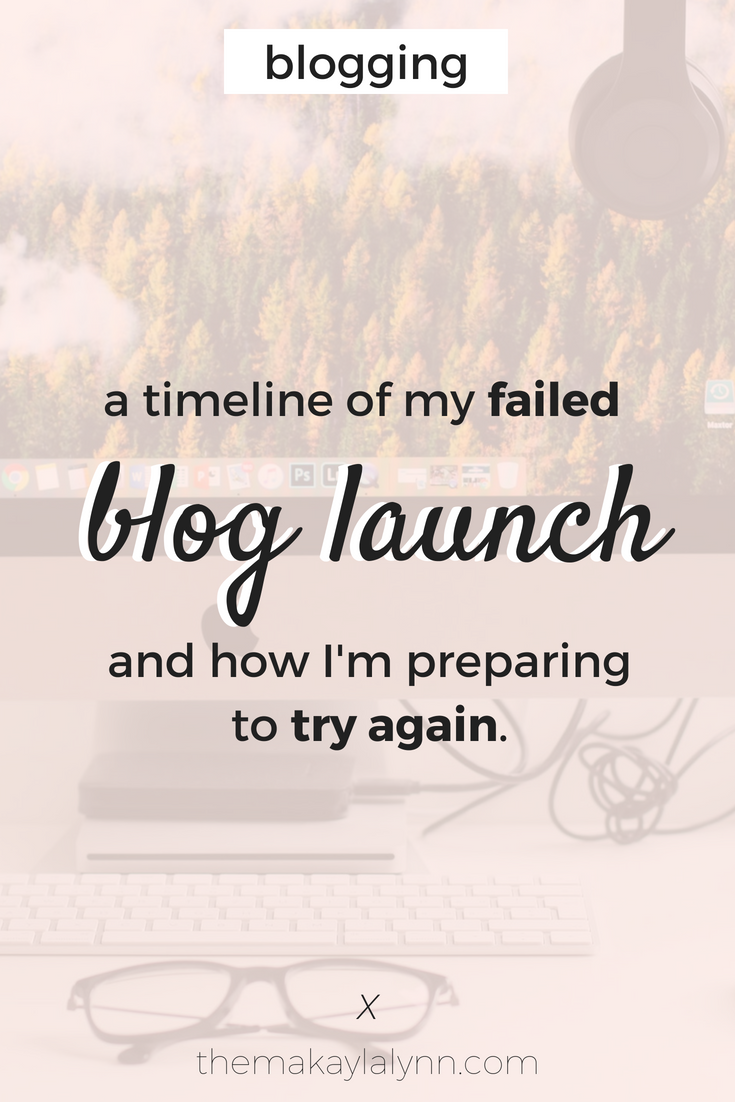 A Timeline of my Failed Blog Launch + How I’m Starting Fresh