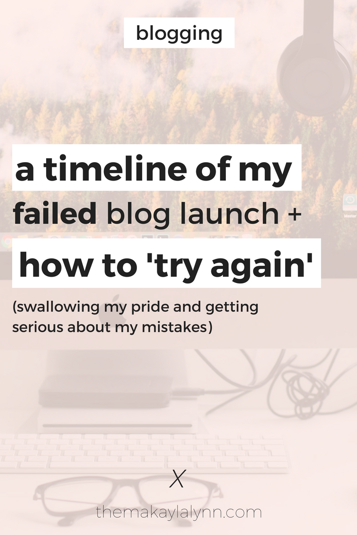 A Timeline of my Failed Blog Launch + How I Plan to Start Fresh