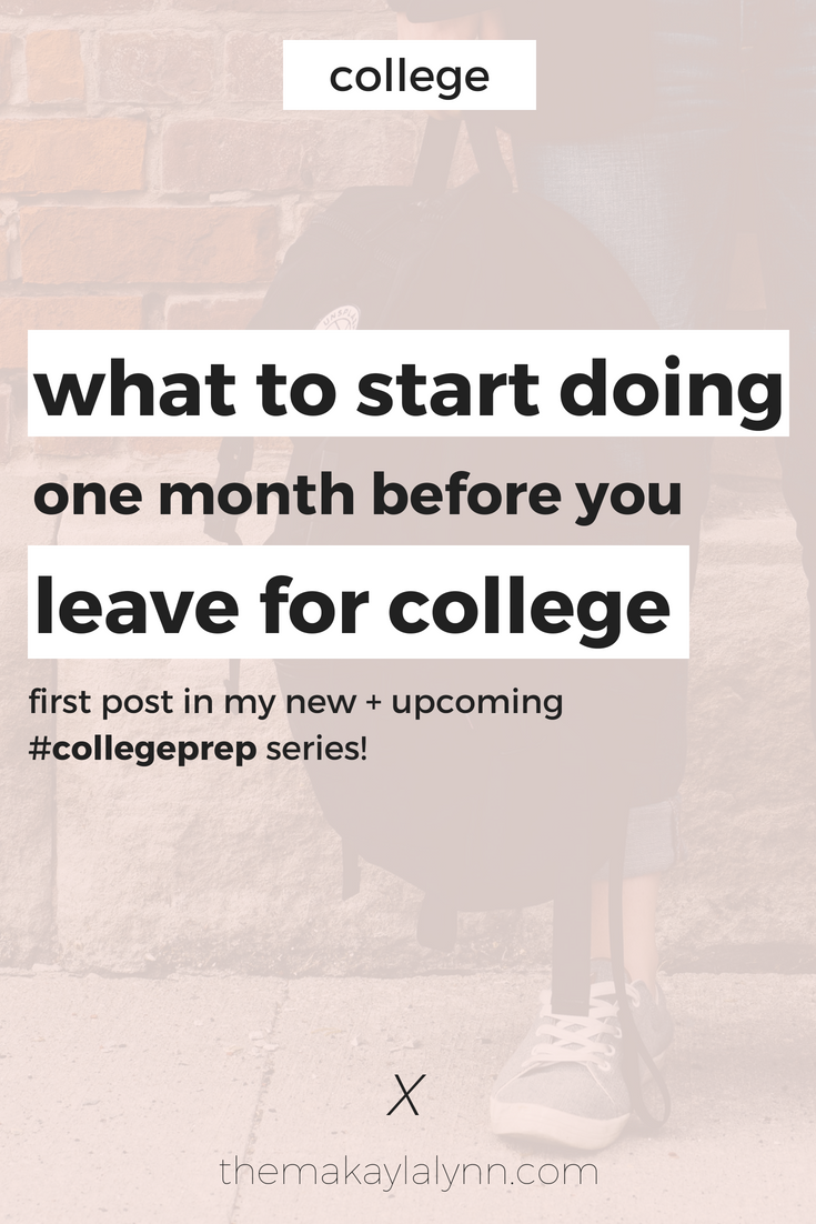 What to do One Month Before You go to College