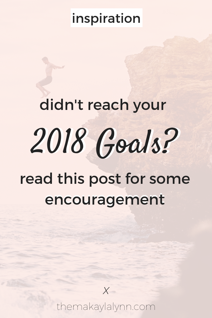 Encouragement for Those That Haven't Meet Their 2018 Goals