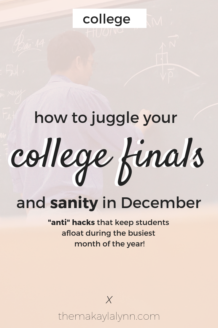 How to Juggle College Finals and Your Sanity in December