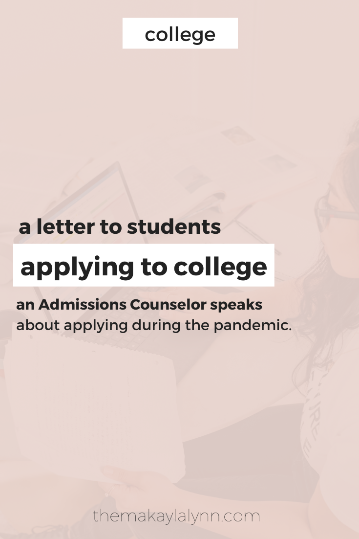 A College Admissions Counselor Talks About Applying During COVID-19